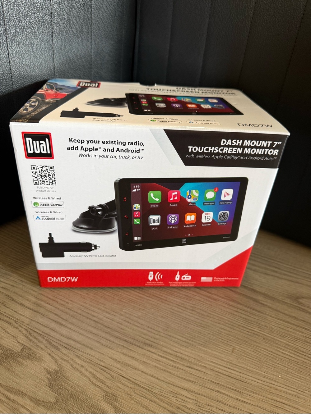 Brand New Dual Electronics DMD7W monitor Dash mount 7" Touchscreen Monitor